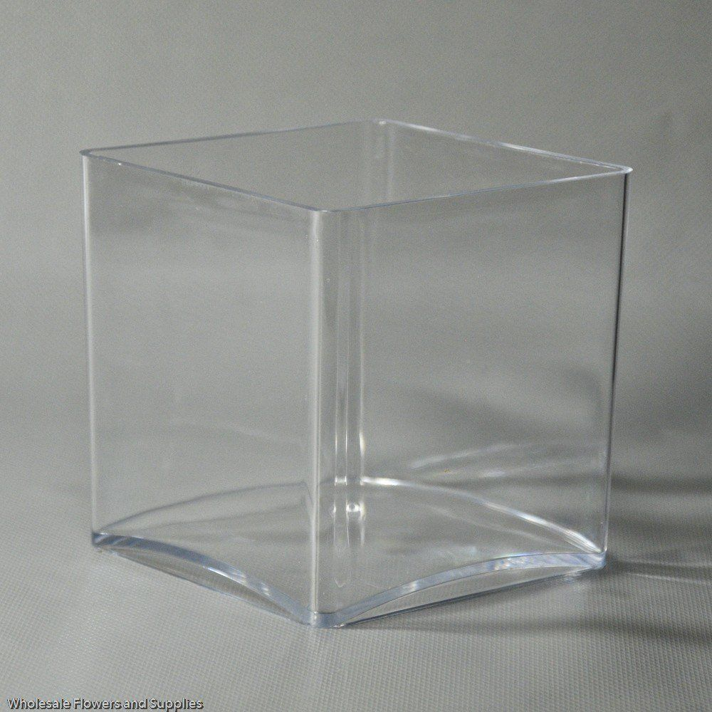 4 Plastic Cube Vase Clear Plastic Vase Wholesale within size 1000 X 1000