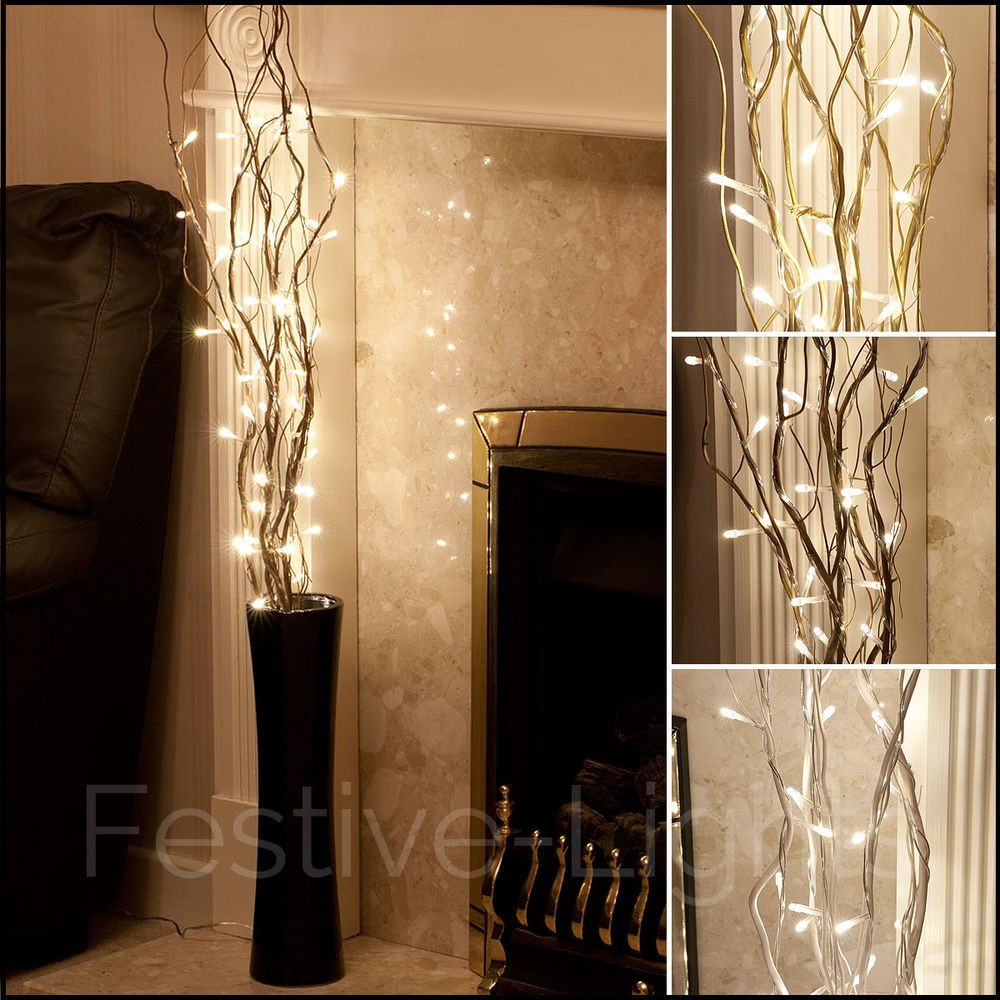 50 Led Warm White Fairy Twig Branch Vase Light Decorative for dimensions 1000 X 1000