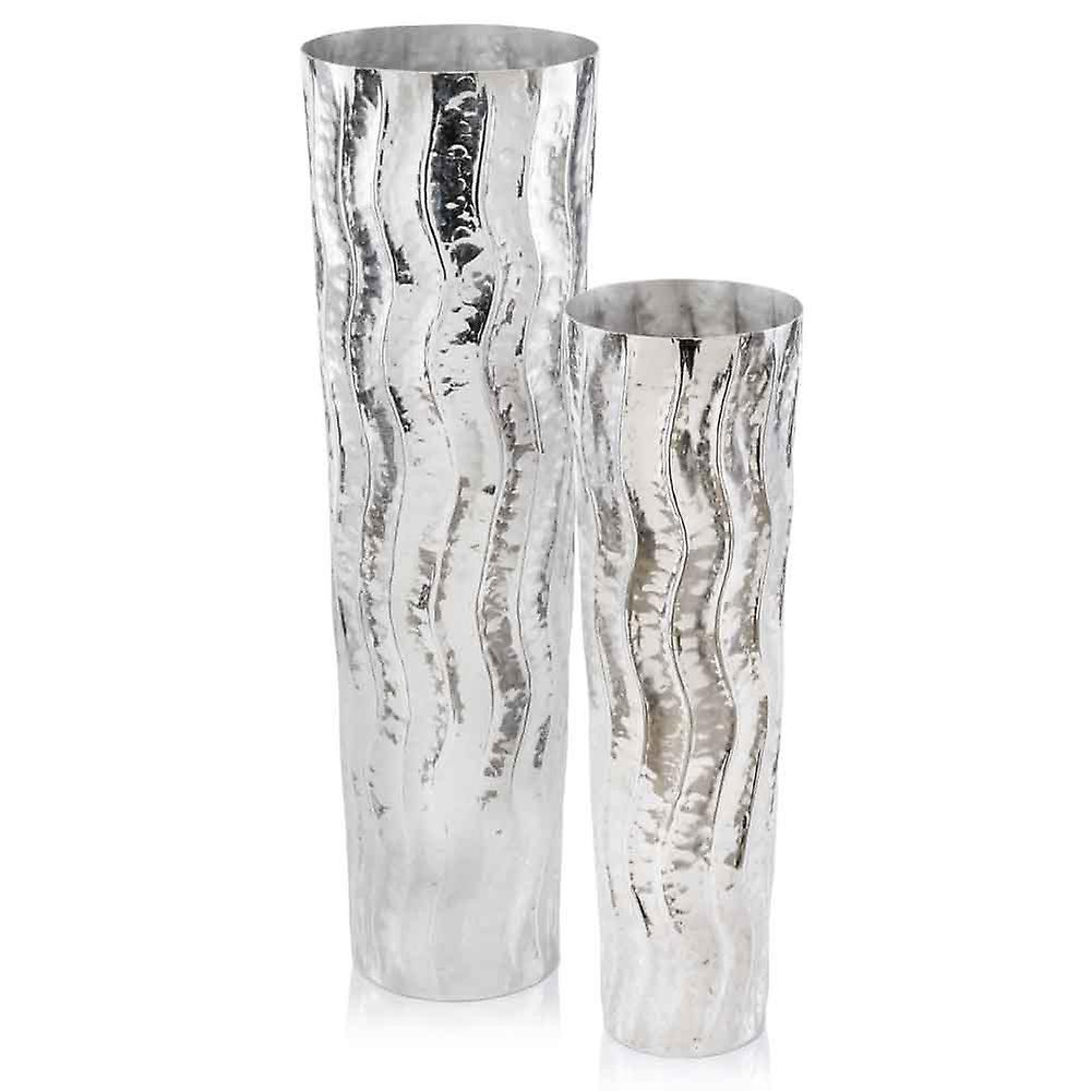 95 X 95 X 31 Silver Large Ripple Floor Vase Fruugo inside proportions 1000 X 1000