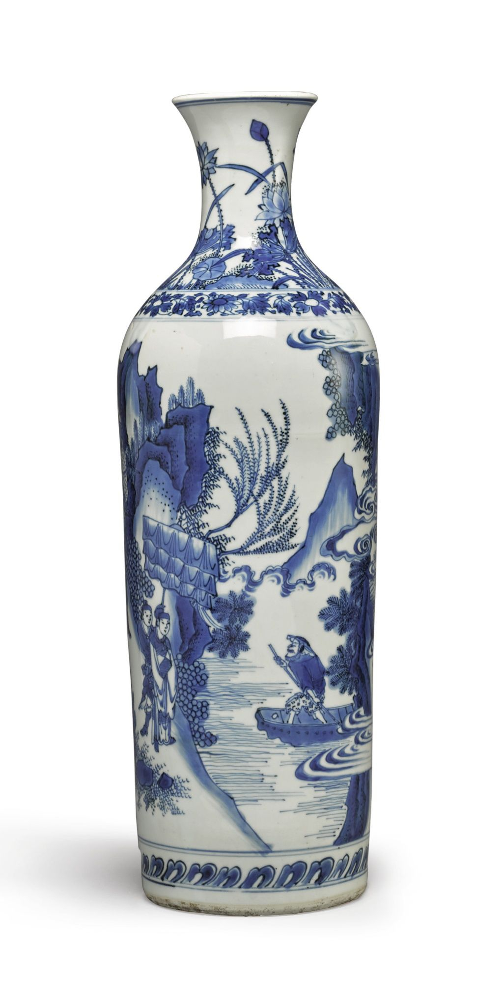 A Large Blue And White Sleeve Vase Ming Dynasty Chongzhen regarding dimensions 1026 X 2000