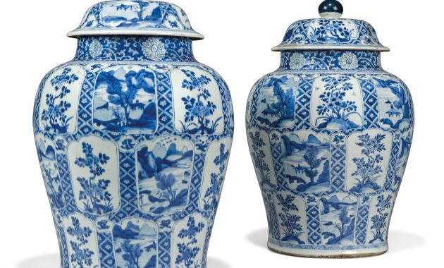 A Large Pair Of Chinese Blue And White Baluster Vases And inside sizing 2048 X 1609