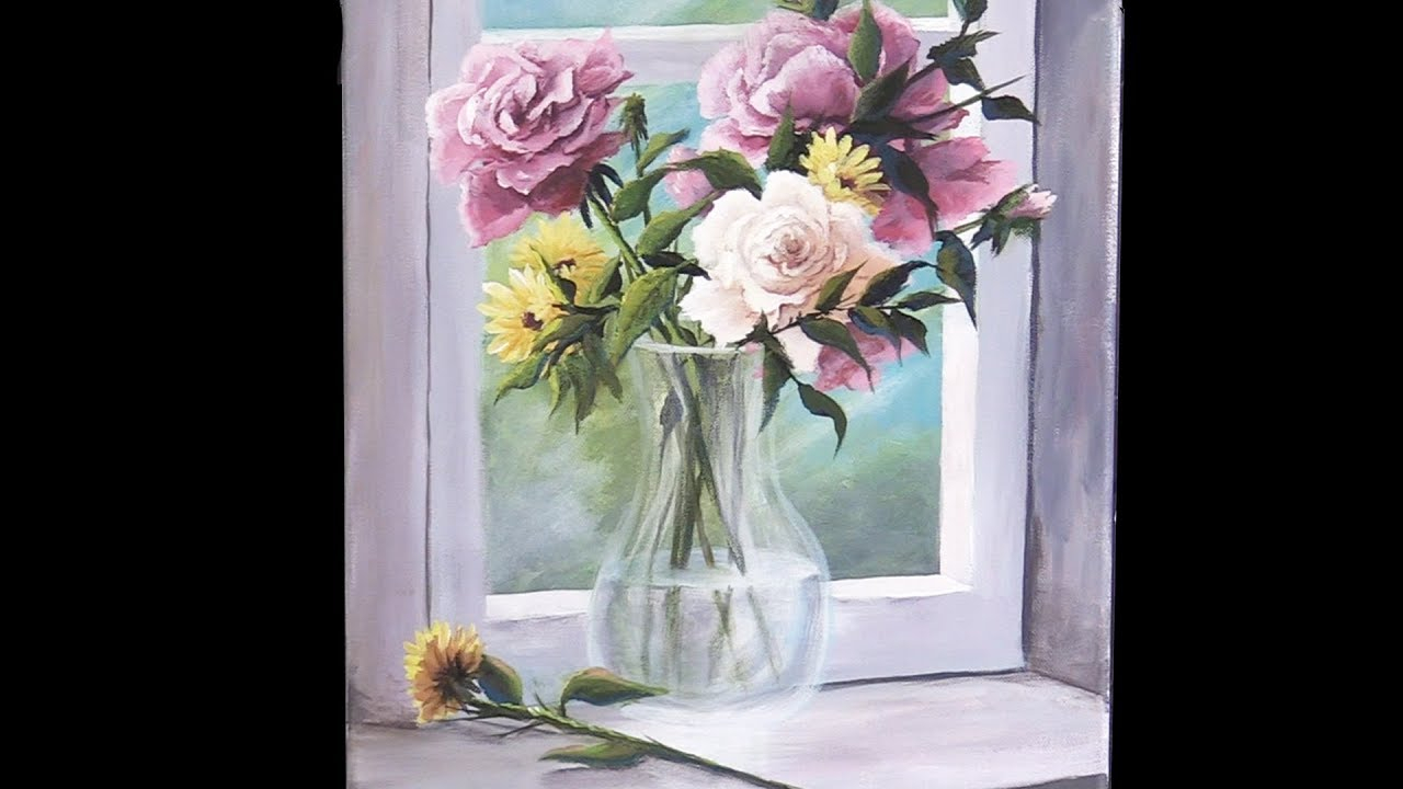 Acrylic Flowers In A Vase Paint With Kevin within dimensions 1280 X 720