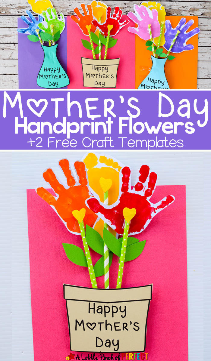 Adorable Mothers Day Handprint Flower Craft And Free inside sizing 700 X 1200