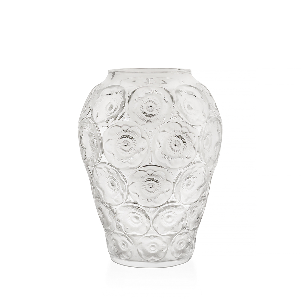 Anemones Vase Clear Crystal Lalique Crystal Vase Lalique intended for dimensions 1000 X 1000