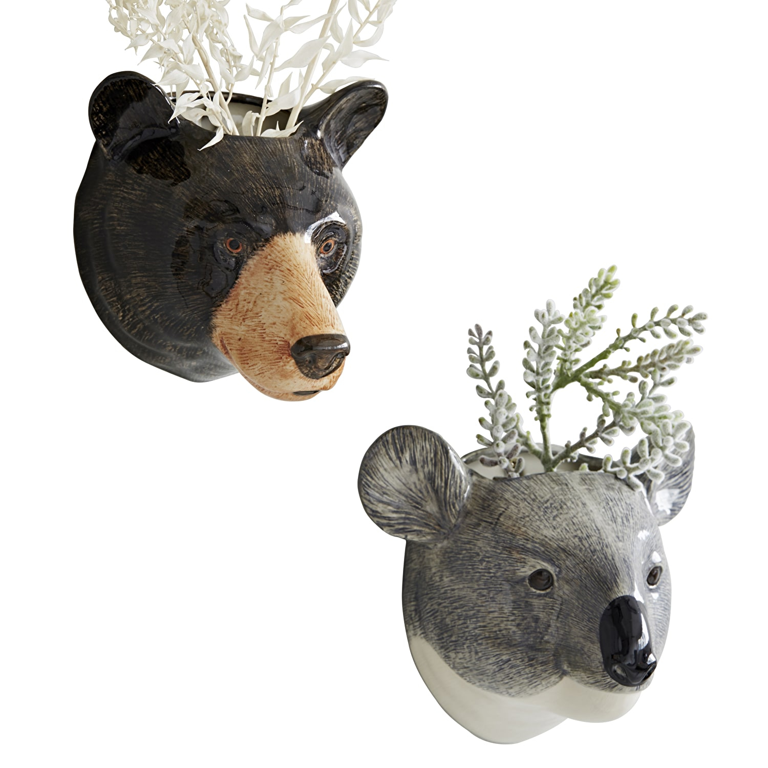 Animal Head Wall Vase Quail Ceramics Koala in size 1500 X 1500