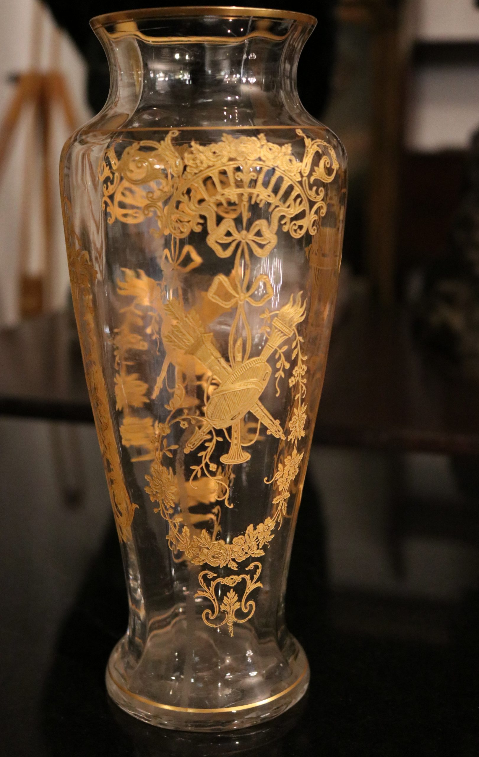 Antique Clear Gold Vase Circa 1910 595102 within proportions 2500 X 3948