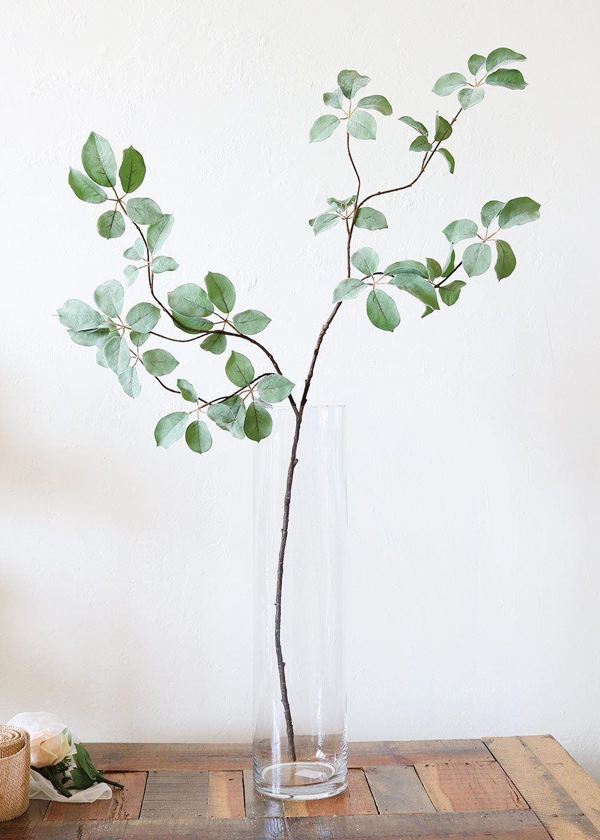 Artificial Foliage Branch With Flocked Leaves 53 Tall intended for sizing 857 X 1200