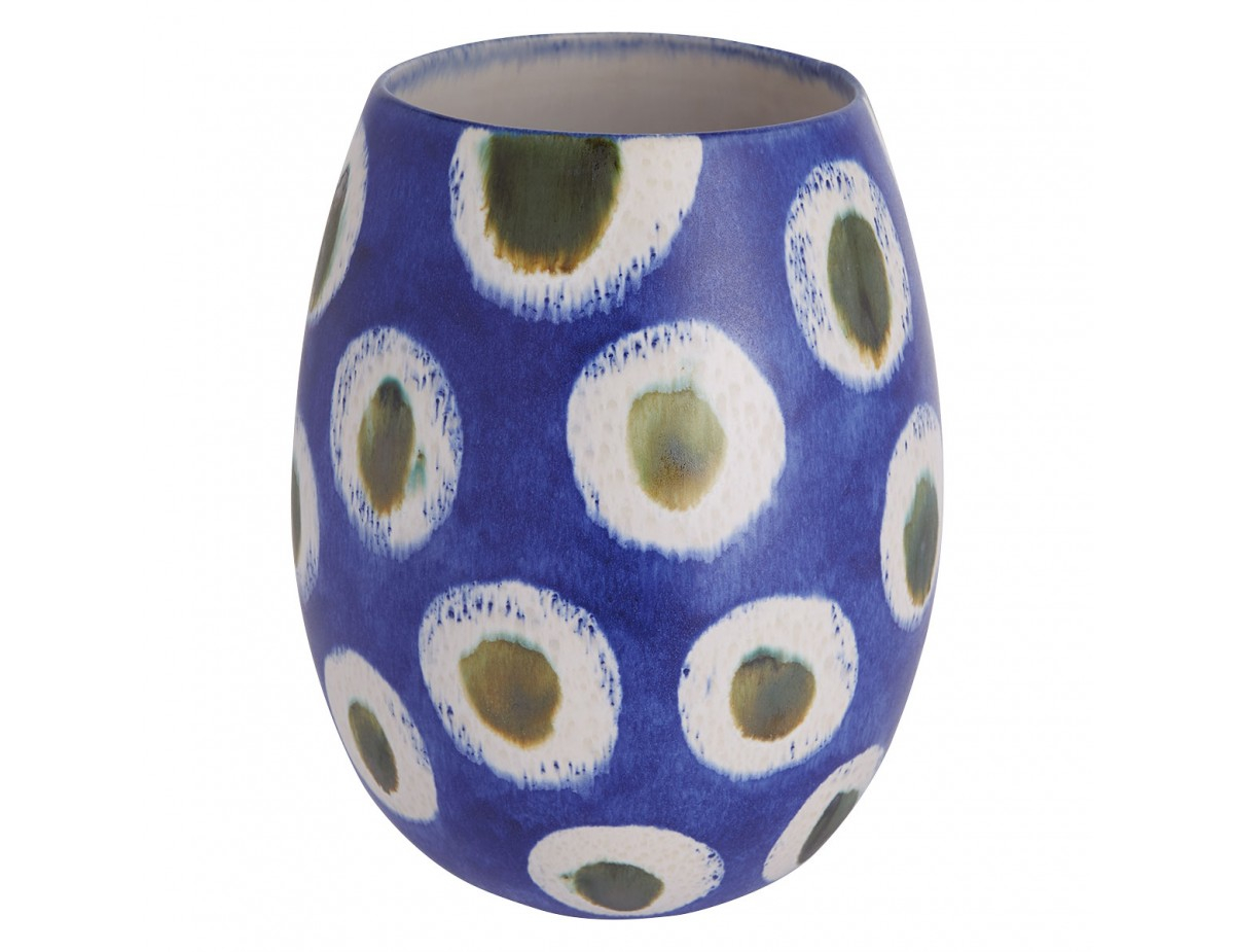 Atticus Blue And White Patterned Ceramic Vase regarding proportions 1200 X 925