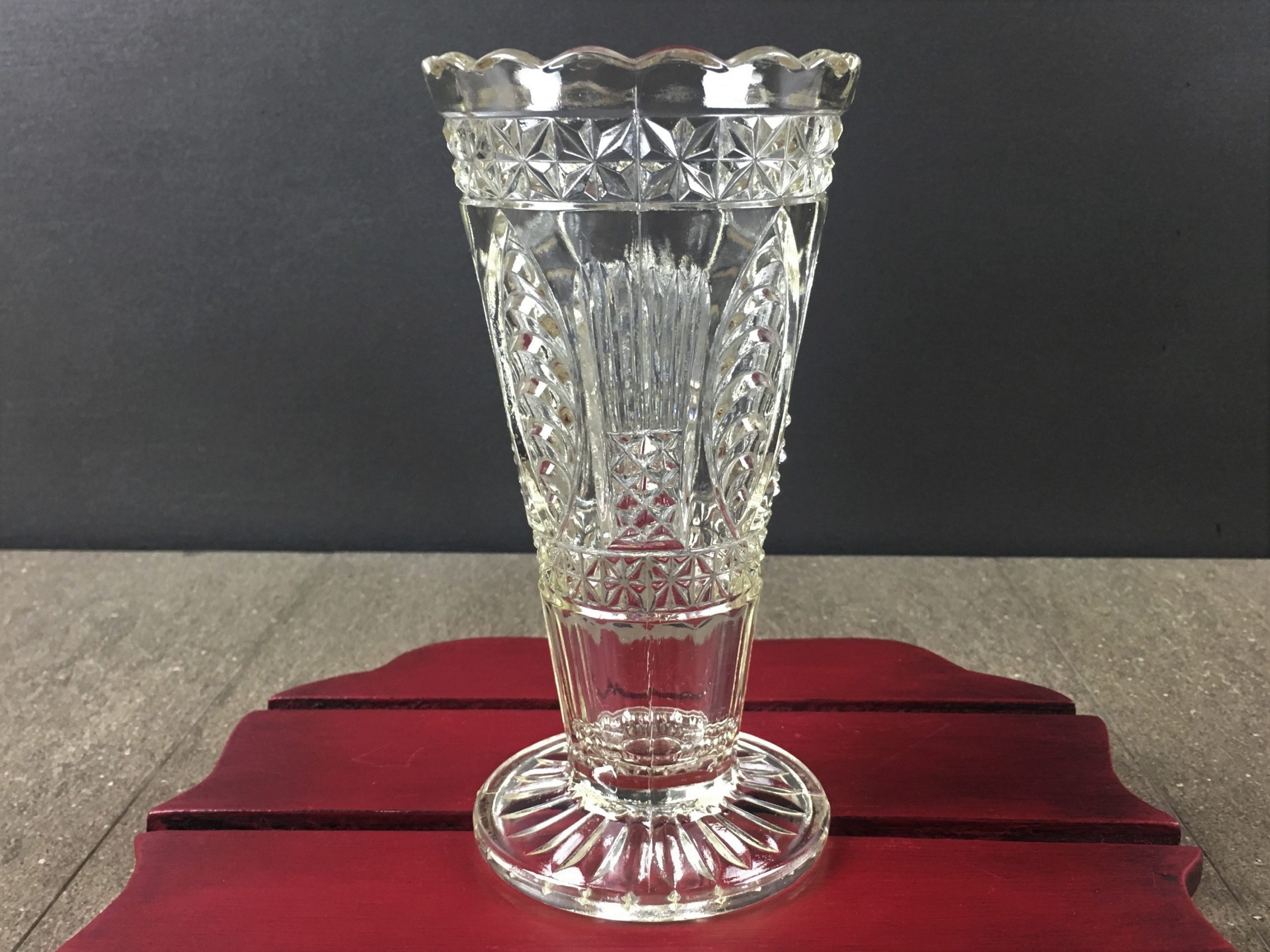 Australian Art Deco Glass Vase 7 Crown Crystal Glass Company inside proportions 3000 X 2250
