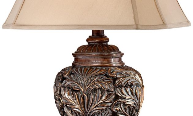 Barnes And Ivy Leafwork Bronze Vase Table Lamp V0802 intended for proportions 1157 X 2000