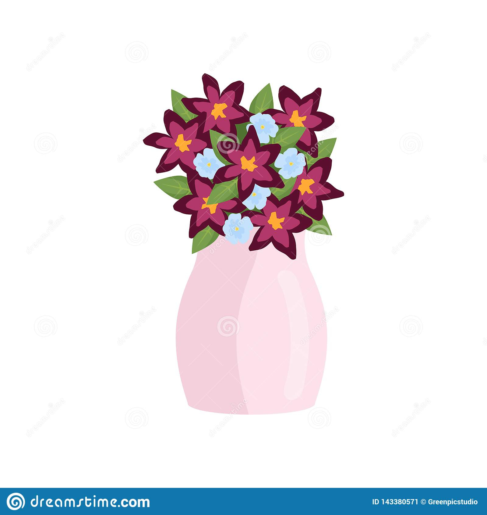 Beautiful Burgundy And Blue Color Flowers Composition In in sizing 1599 X 1689