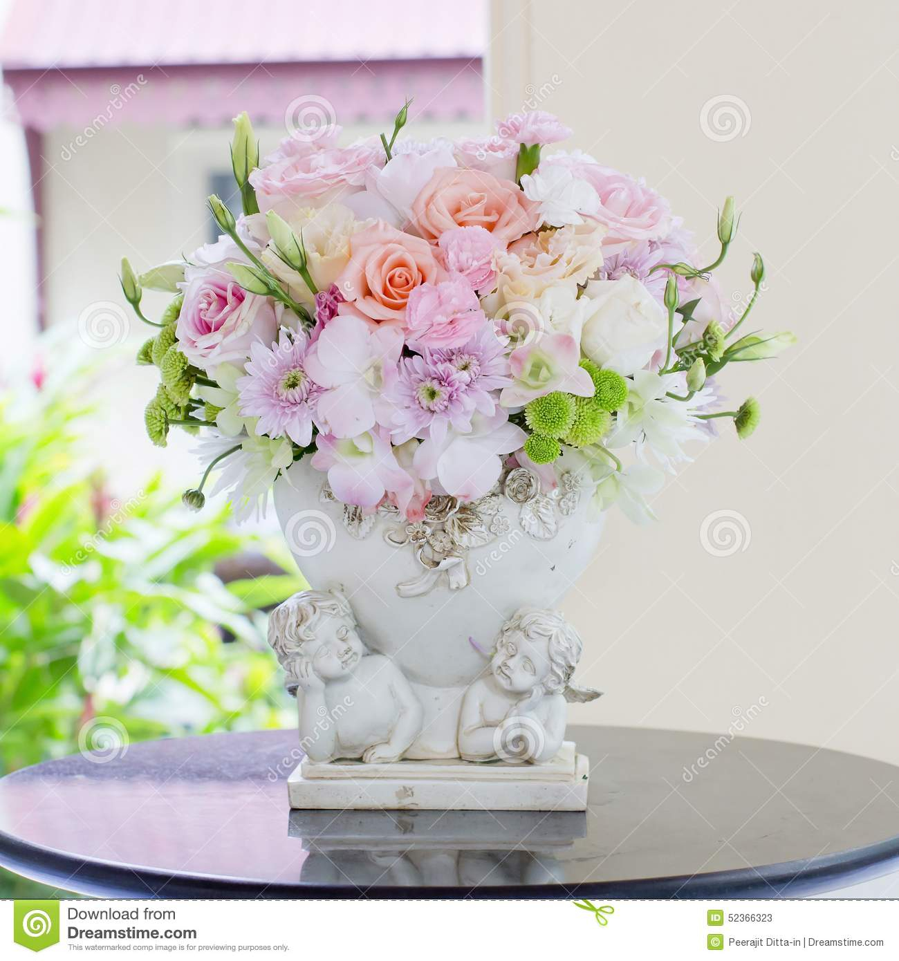 Beautiful Flowers In Vases Stock Image Image Of Beautiful inside sizing 1300 X 1390