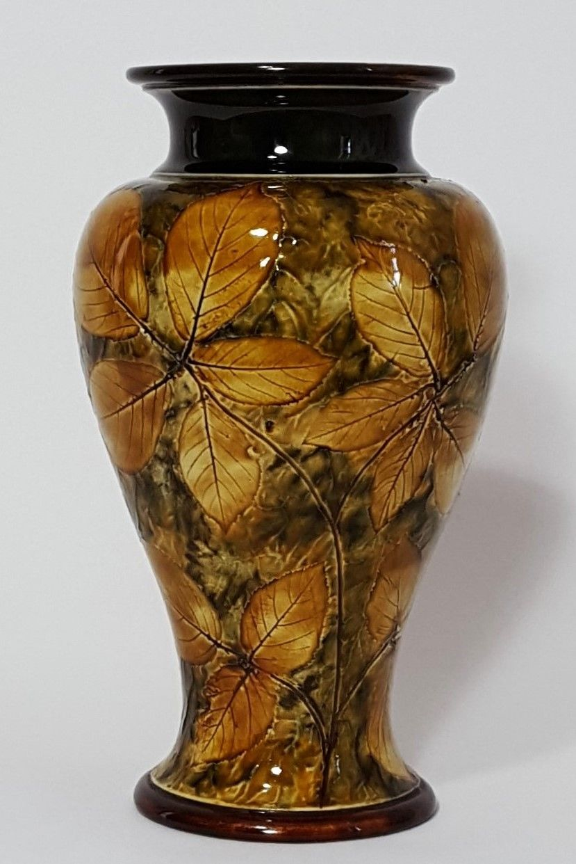 Beautiful Royal Doulton Natural Foliage Autumn Leaves Vase intended for measurements 829 X 1242