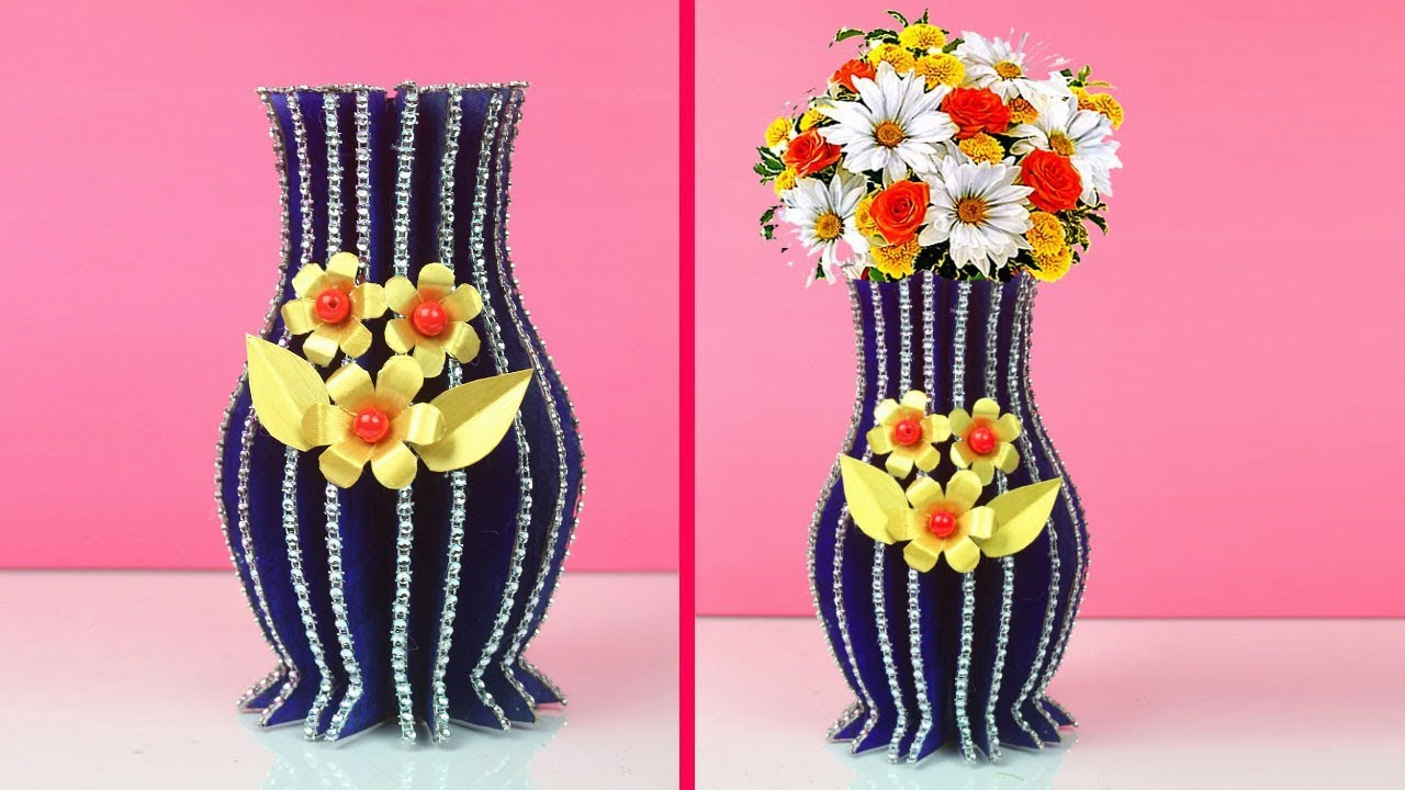 Best Out Of Waste Ideas For Flower Vase Handmade Craft From Waste Material Tutorial throughout proportions 1280 X 720