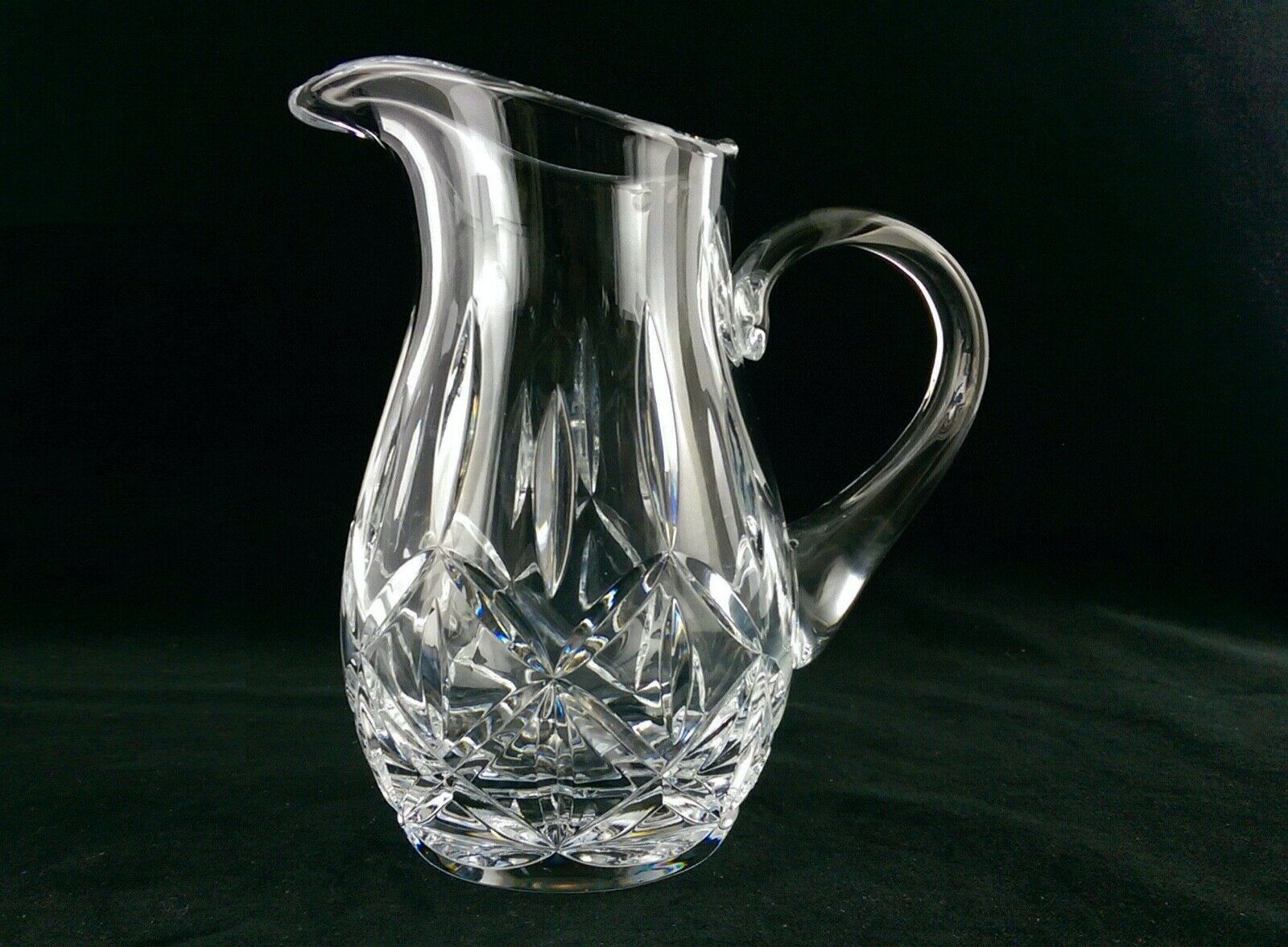 Block Hand Cut Crystal Pitcher Vase Mouth Blown 24 Lead Crystal Made In Poland intended for size 1600 X 1177