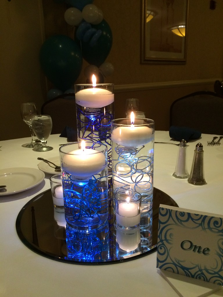 Blue Centerpieces Cylinder Vases With Led Lighting Funky throughout size 768 X 1024