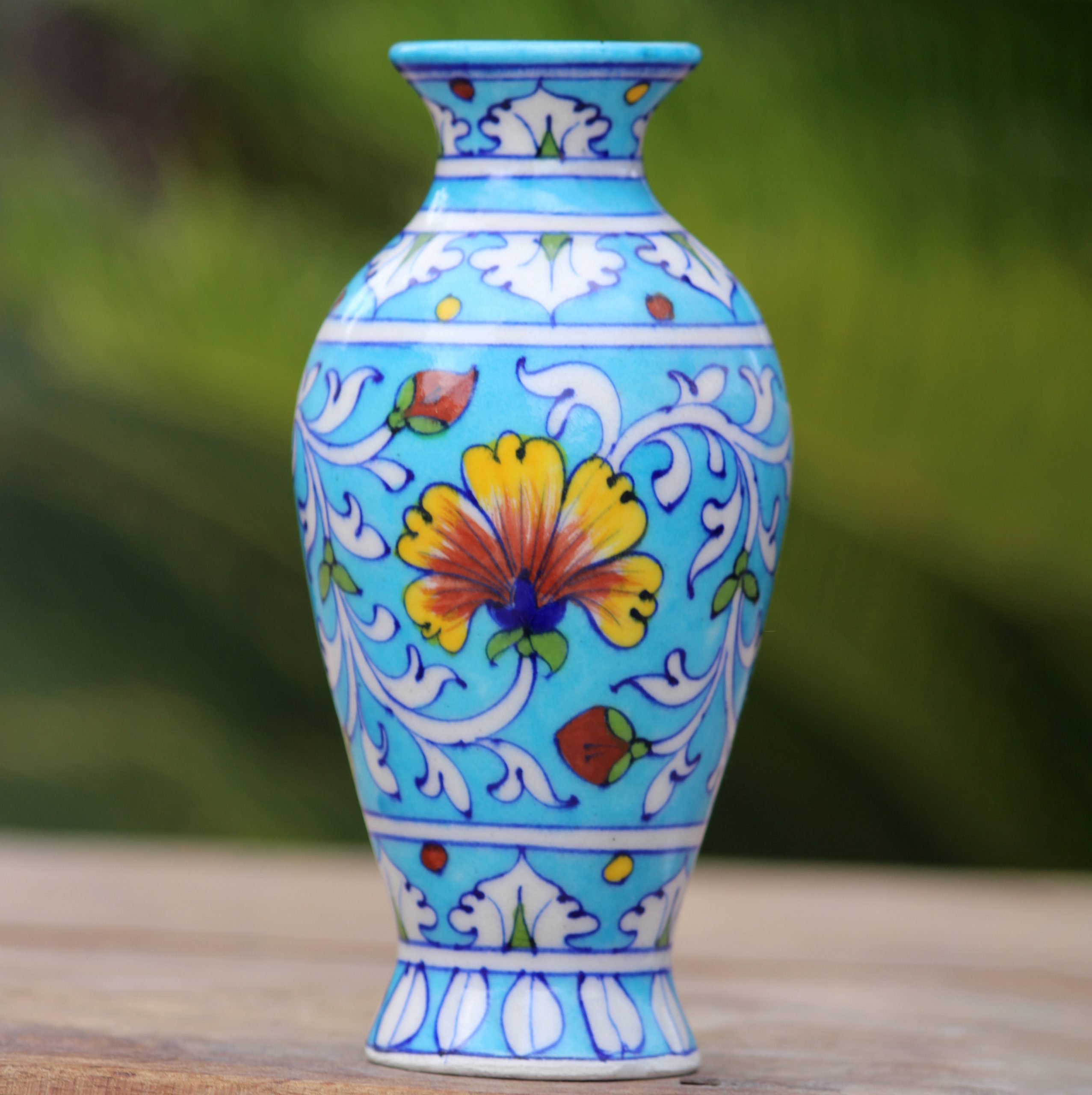 Blue Handmade Flower Vase for sizing 3800 X 3811