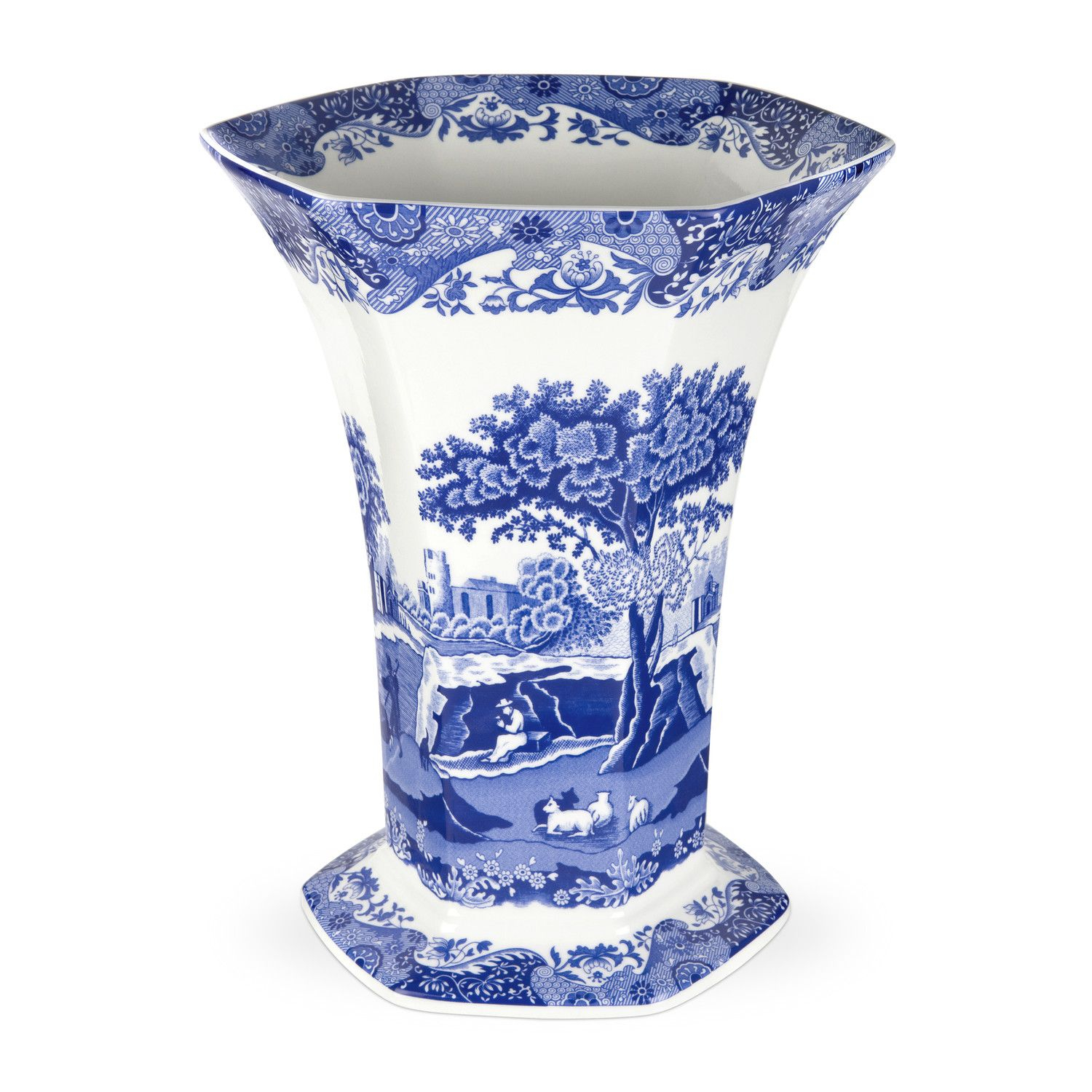 Blue Italian Table Vase Porcelain Vase Vase Porcelain intended for measurements 1500 X 1500