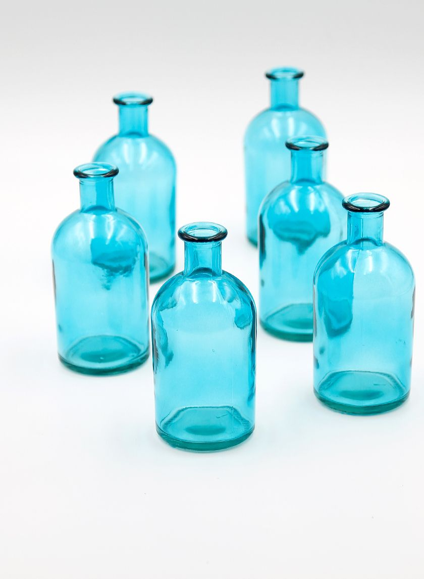 Blue Medicine Bottle Bud Vase Set Of 6 Dr In 2019 inside dimensions 840 X 1146