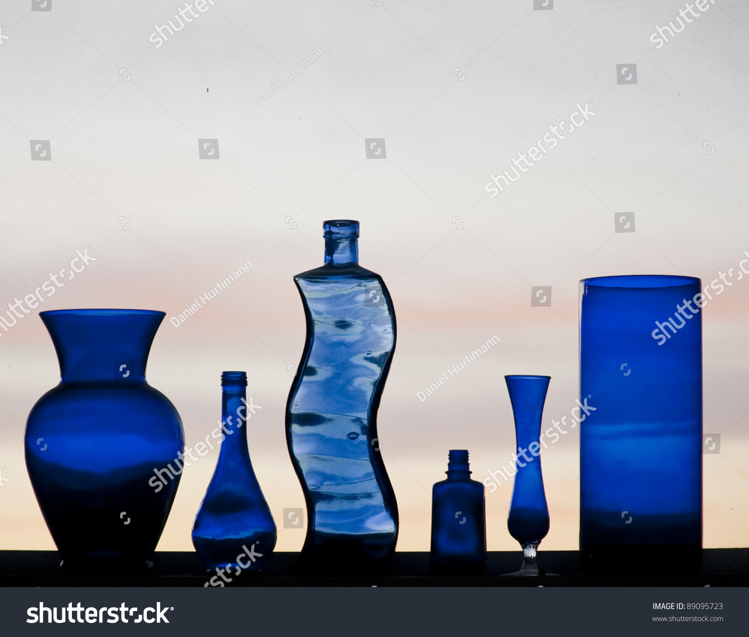 Blue Vases Bottles Decorating Window Objects Interiors throughout measurements 1500 X 1276