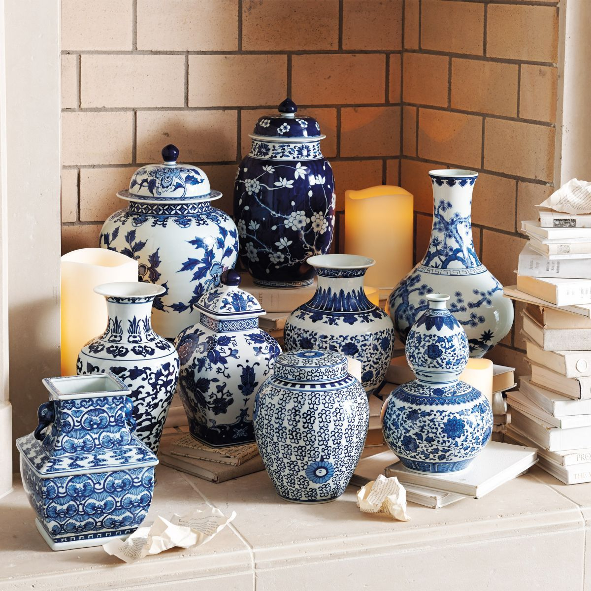 Blue White Chinoiserie Collection Blue White Vase in size 1200 X 1200