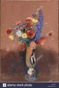 Bouquet De Fleurs Des Champs Dans Un Vase Long Col pertaining to proportions 942 X 1390