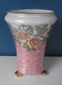 C T Maling Sons Rosine Pink Lustre Floral Vase 3 in proportions 834 X 1145