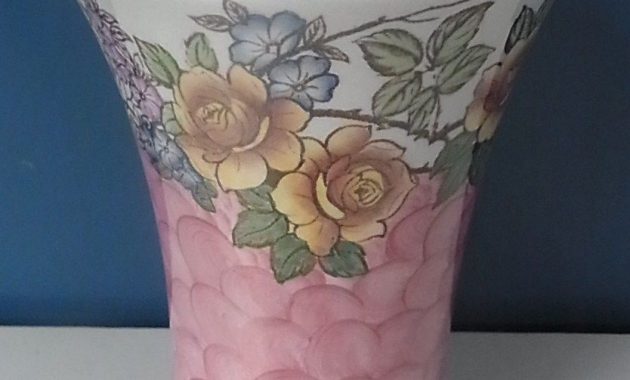 C T Maling Sons Rosine Pink Lustre Floral Vase 3 in proportions 834 X 1145