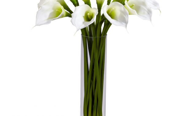 Calla Lilly Wcylinder Silk Flower Arrangement with size 1500 X 1500