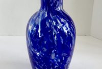 Cased Glass Blue And White Swirl Studio Art Glass 10 Vase pertaining to size 945 X 1024