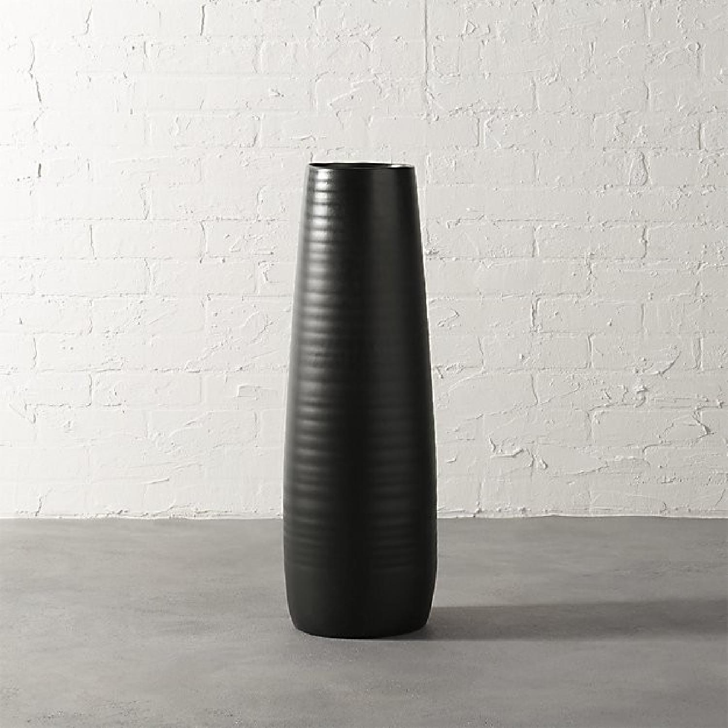 Cb2 Spin Floor Vase In Matte Black inside proportions 1500 X 1500