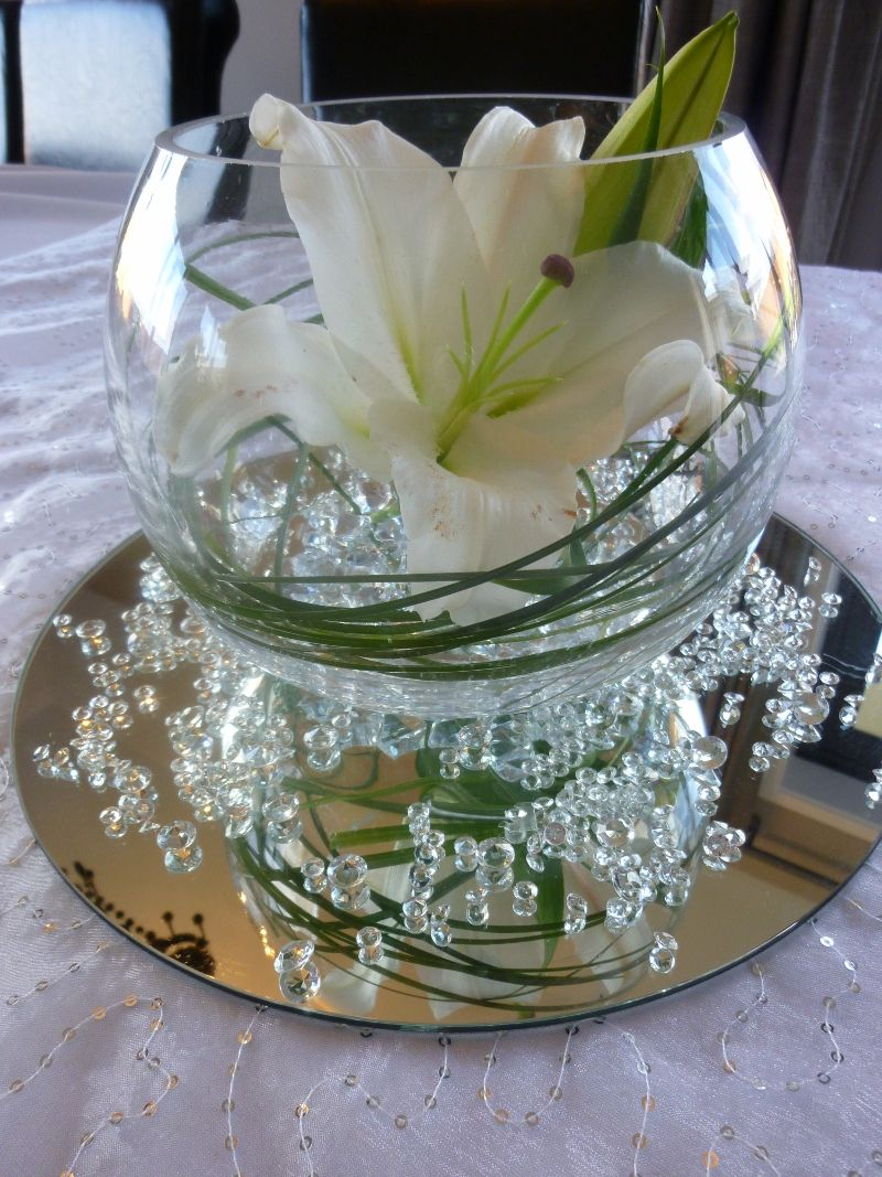 Centerpiece Bubble Vase With Mirror Wedding Table within measurements 800 X 1067