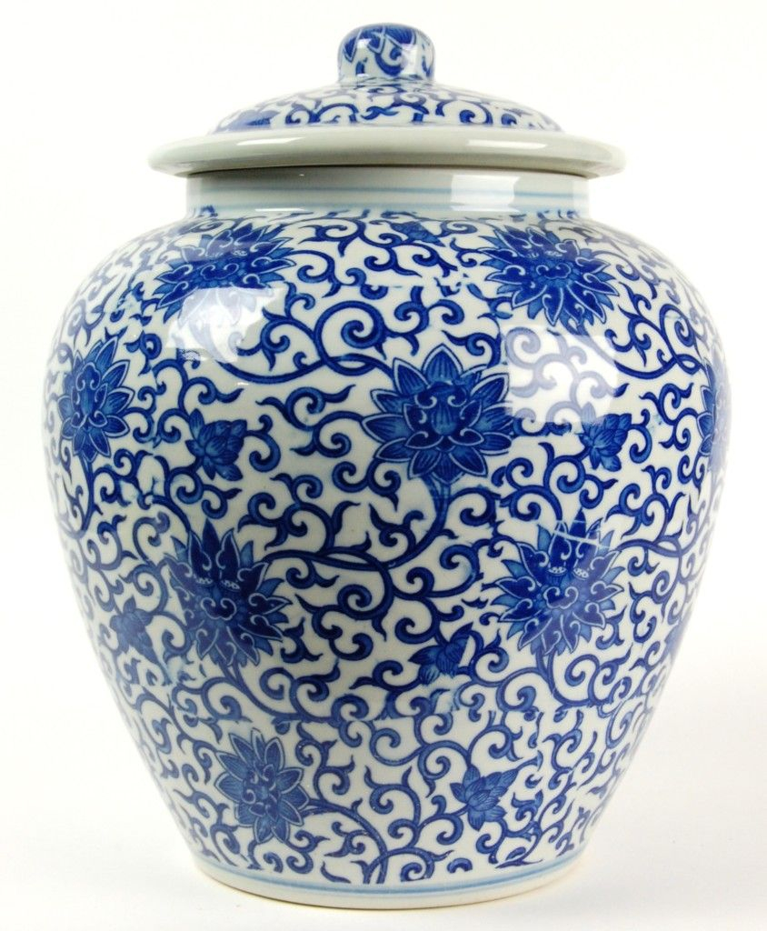 Ceramic Blue White Ginger Jar Chinese Vase pertaining to size 844 X 1024