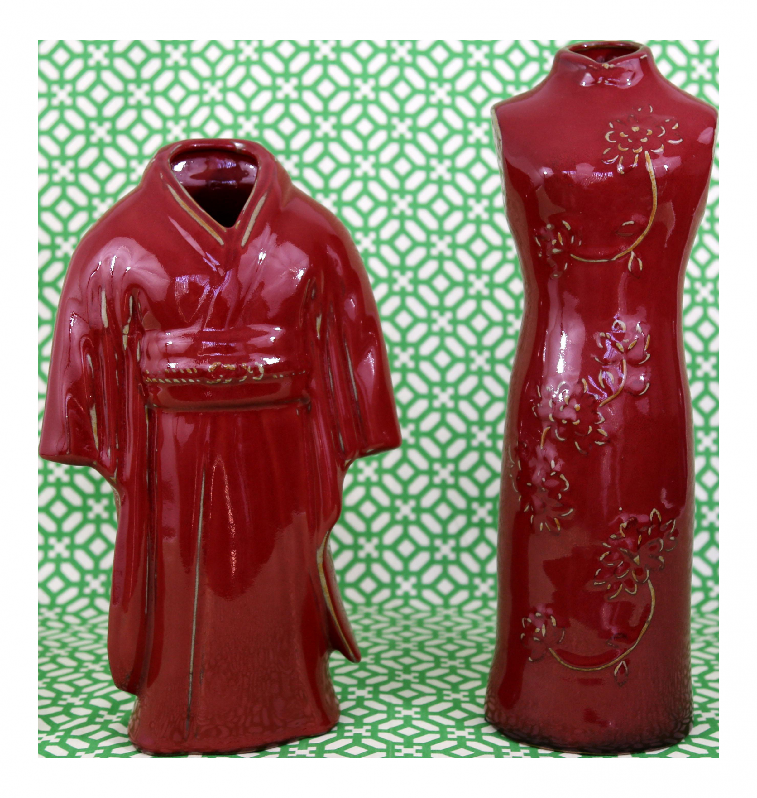 Ceramic Kimono And Asian Dress Vases A Pair On Chairish with dimensions 2966 X 3126