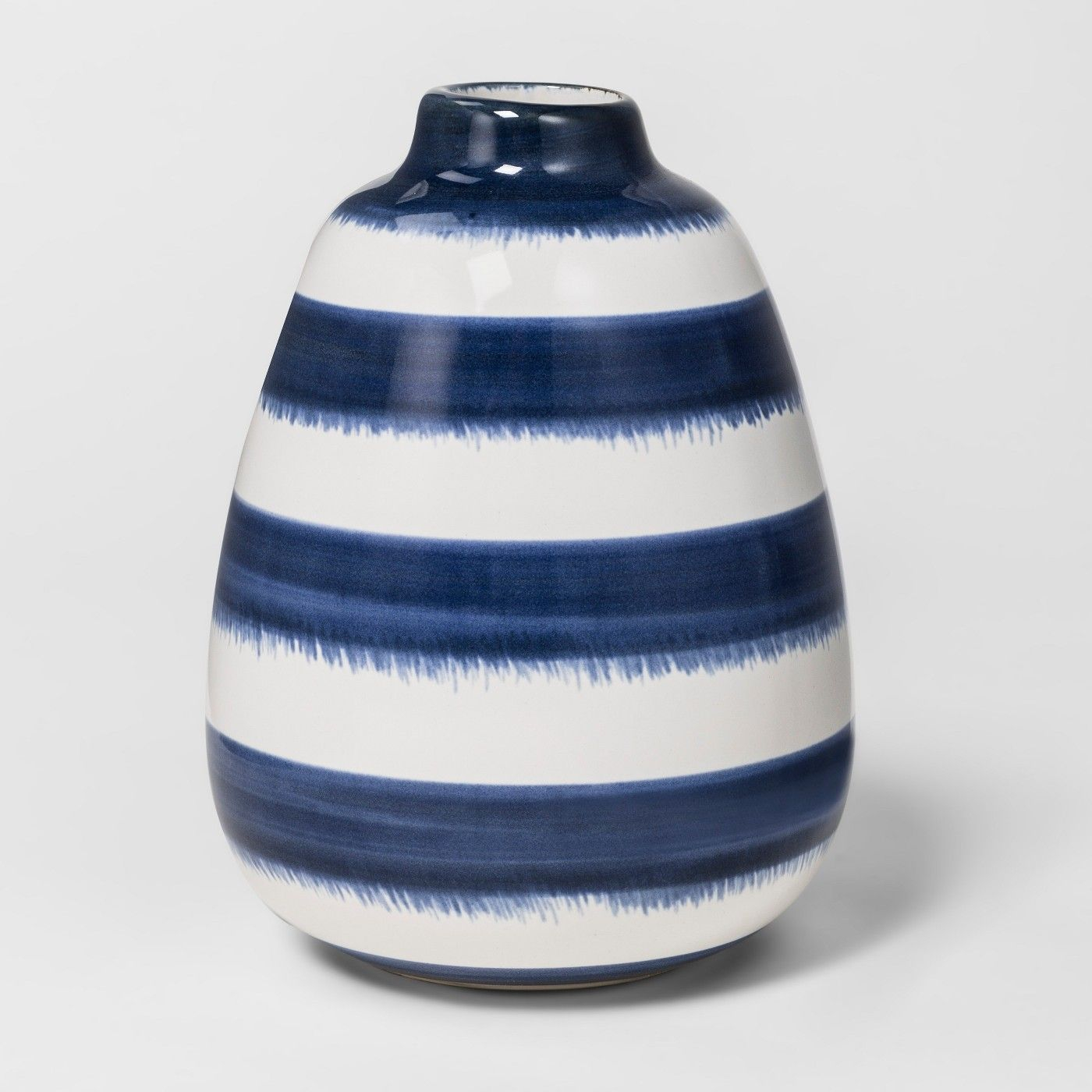 Ceramic Stripe Vase Small Bluewhite Threshold Image in size 1400 X 1400