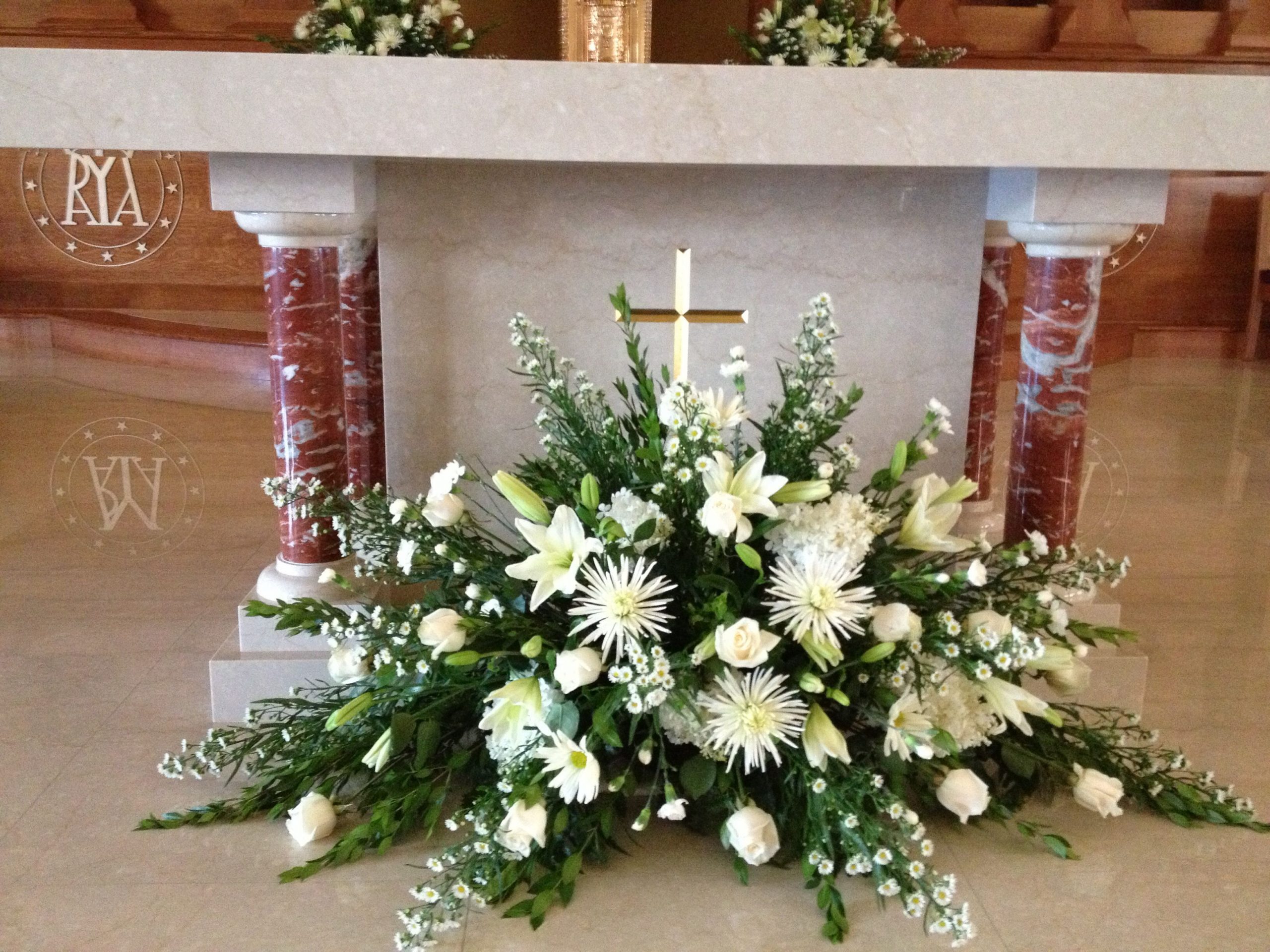 Church Arrangement Easter Flower Arrangements White for measurements 3264 X 2448