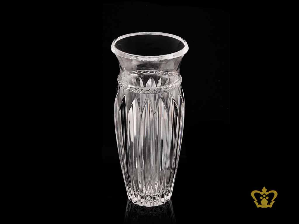 Classic Style Elegant Handcrafted Long Crystal Vase With Modest Design with dimensions 1024 X 768