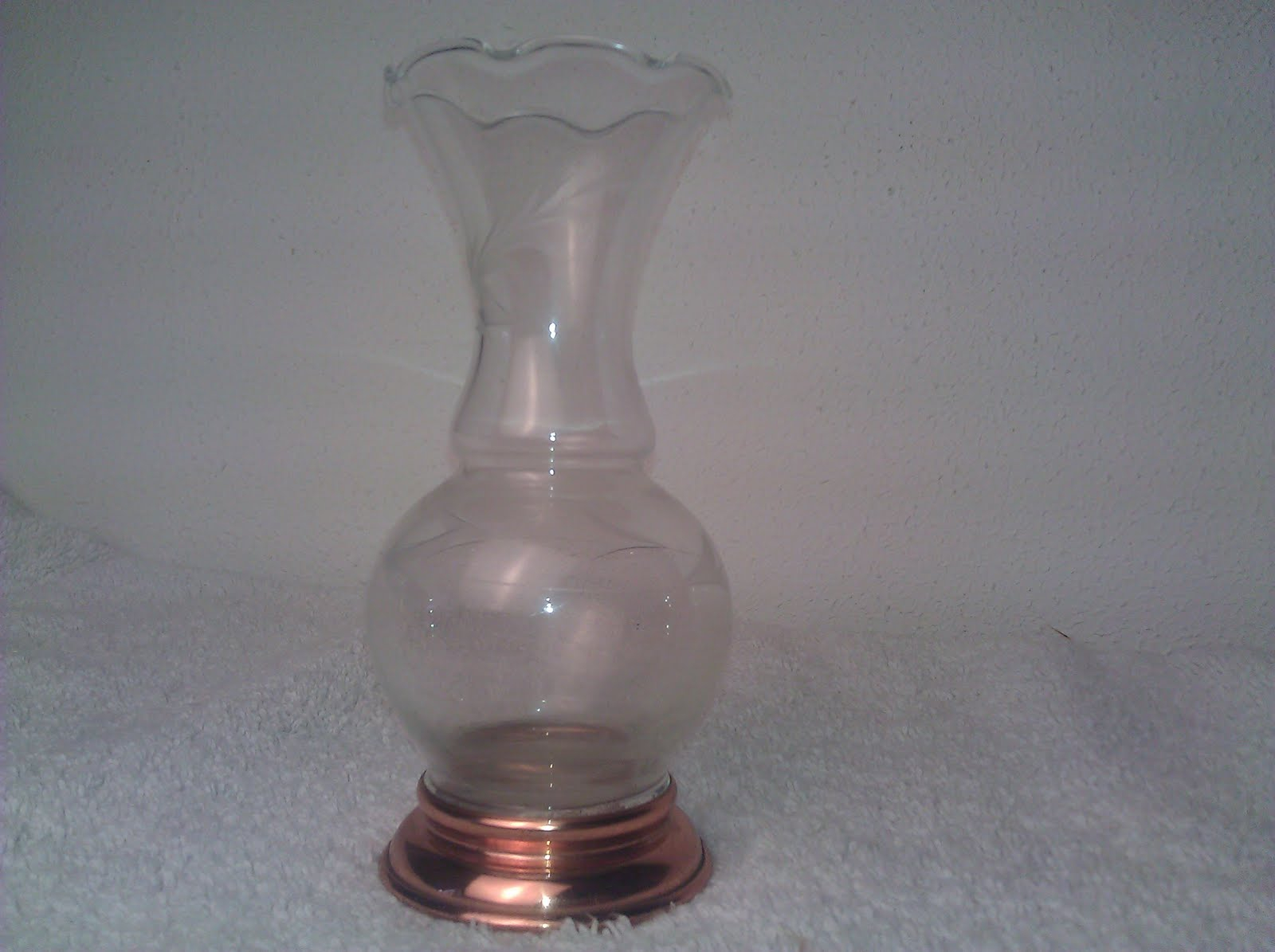 Cleaning House Small Glass And Copper Vase With Etched inside sizing 1600 X 1195