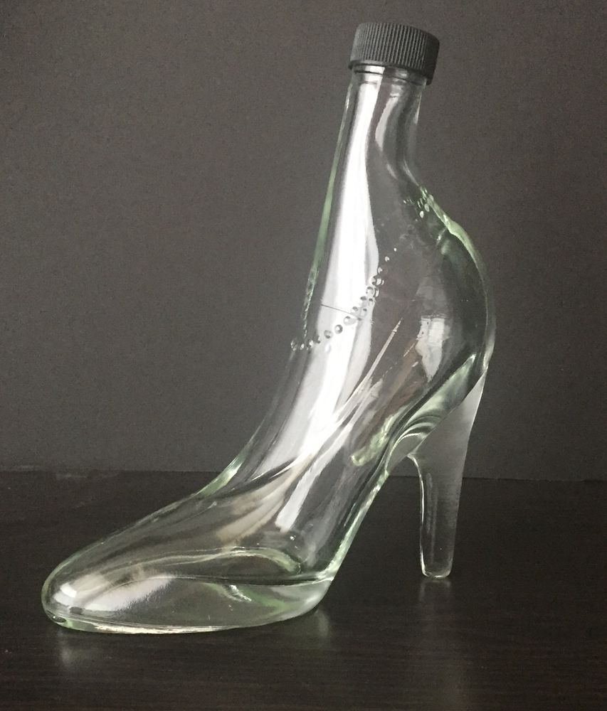 Clear Glass Bottle Vase Decanter Ladies High Heel Shoe With with regard to proportions 853 X 1000