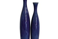 Cobalt Blue Glaze Ceramic Tall Decorative Vases Set Of 2 pertaining to measurements 1000 X 1000