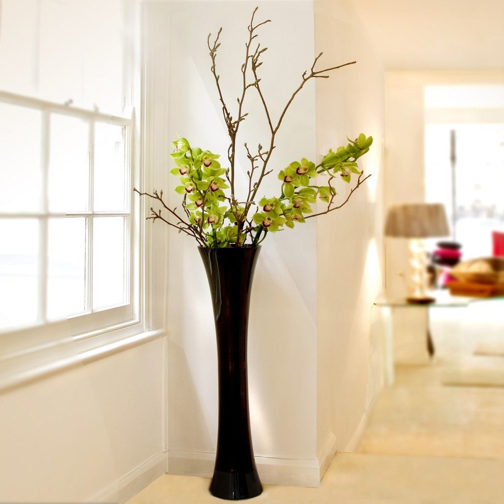 Cool Simple Black Floor Vase Design Filled With Adorable within dimensions 1024 X 1024
