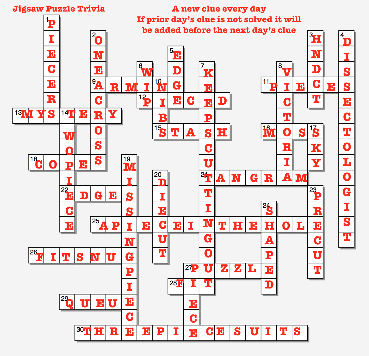 Crossword Jigsaw Puzzle Trivia in dimensions 1280 X 1234