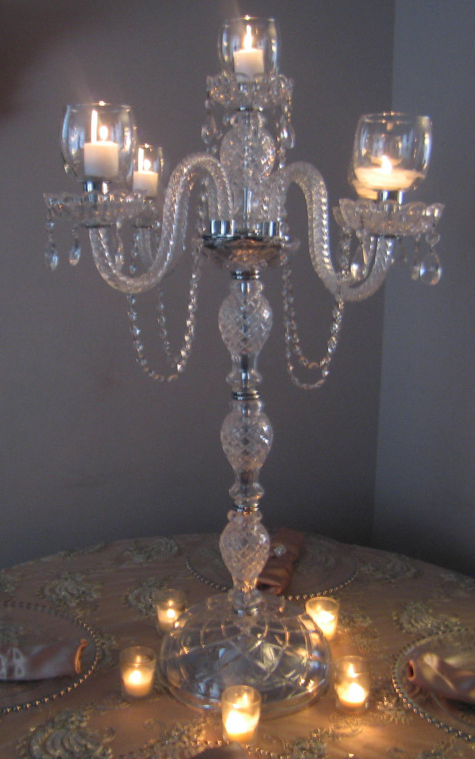 Crystal Candelabra Wedding Rentals Tampa Tampa Bay Wedding pertaining to dimensions 952 X 1520