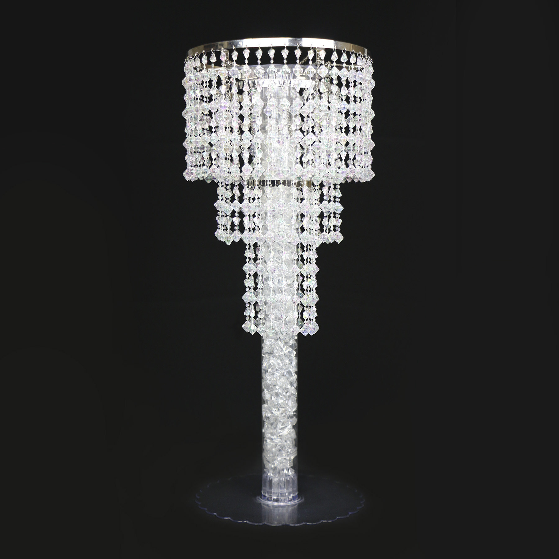 Crystal Lamp Centerpiece with measurements 1800 X 1800