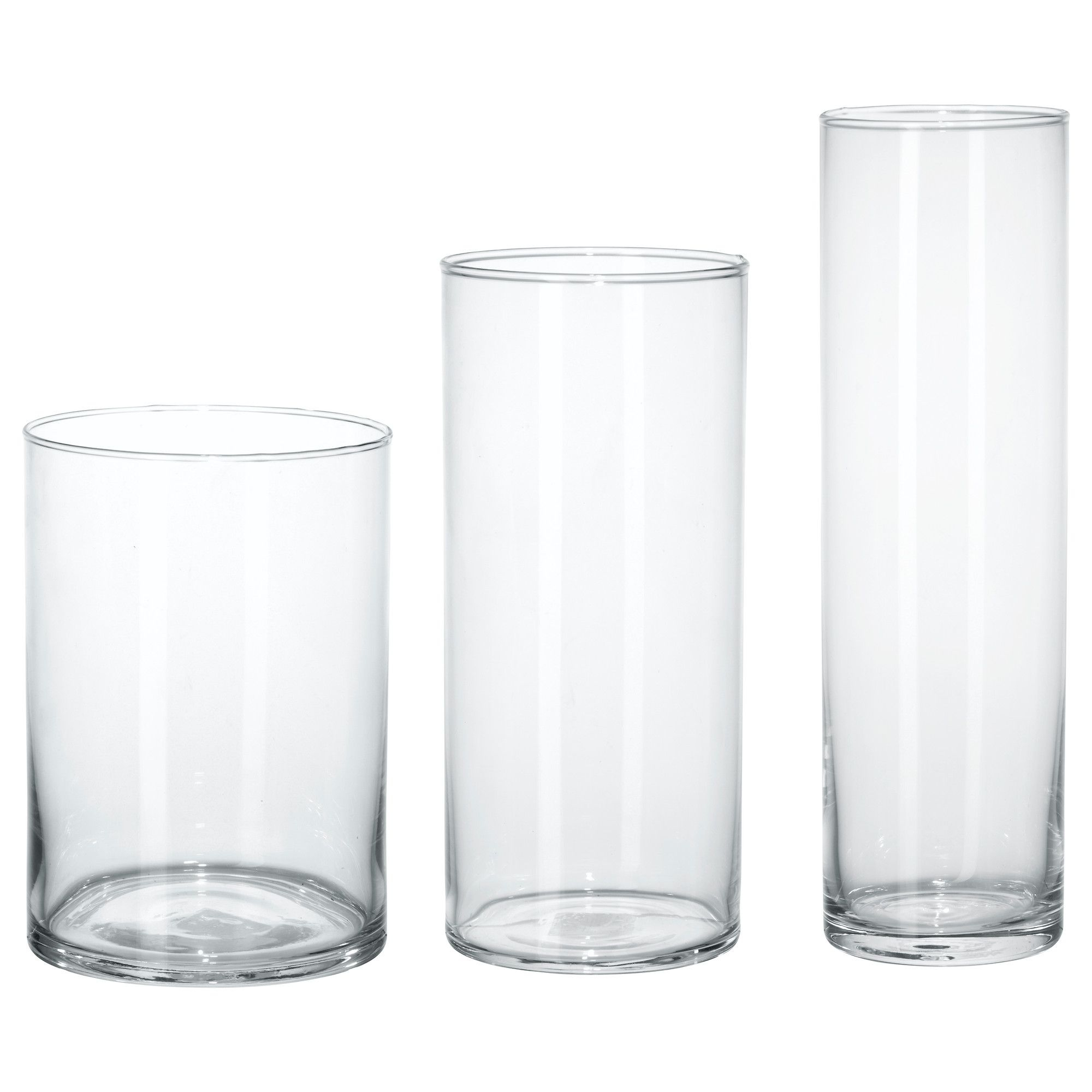 Cylinder Vase Lot De 3 Verre Transparent Vase pertaining to proportions 2000 X 2000