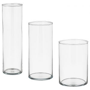 Cylinder Vase Set Of 3 Clear Glass in dimensions 1400 X 1400