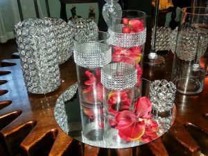 Cylindrical Glass Floating Candle Vase With Bling Rental within sizing 1552 X 1171