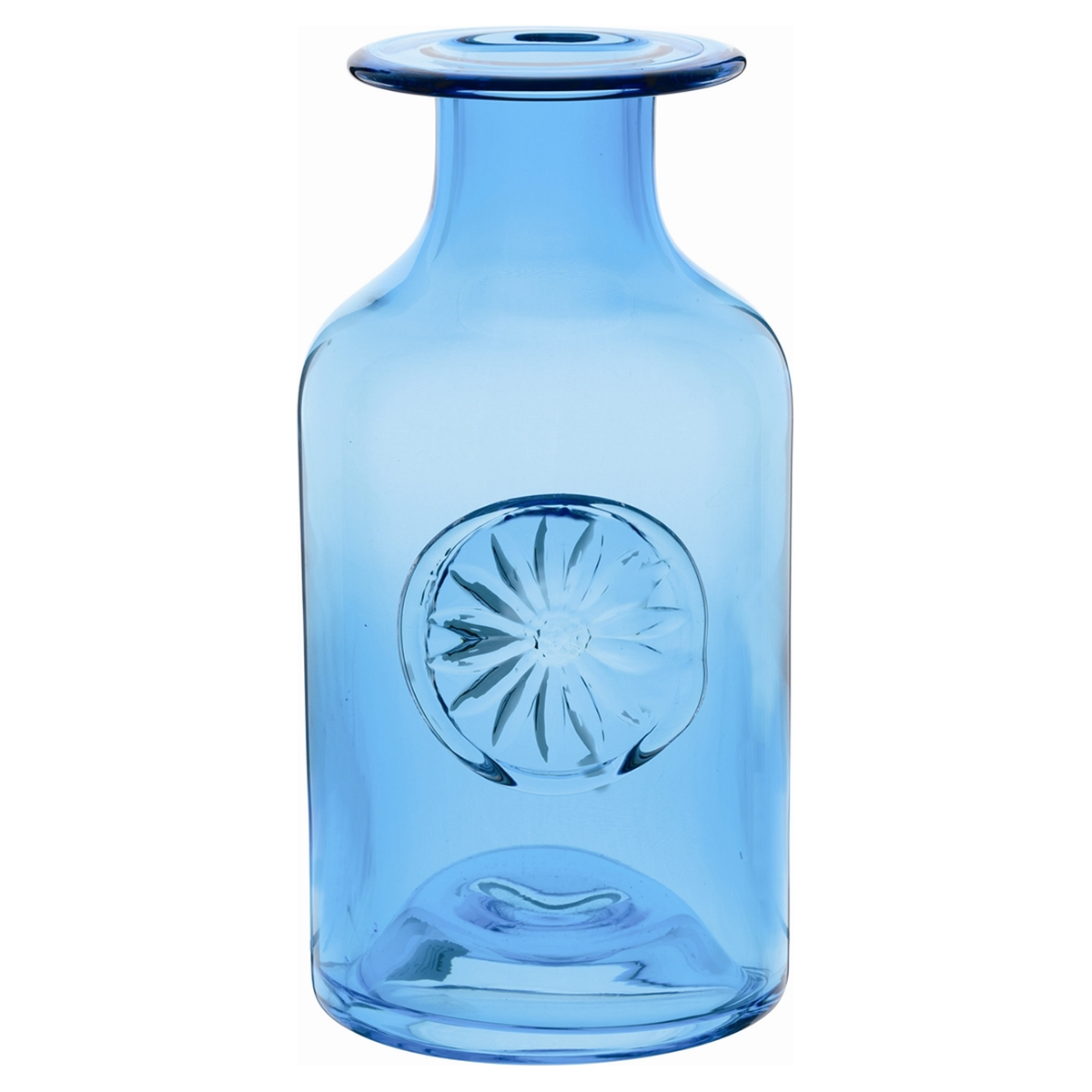 Daisy Turquoise Blue Flower Bottle Vase Dartington Crystal with dimensions 1200 X 1200