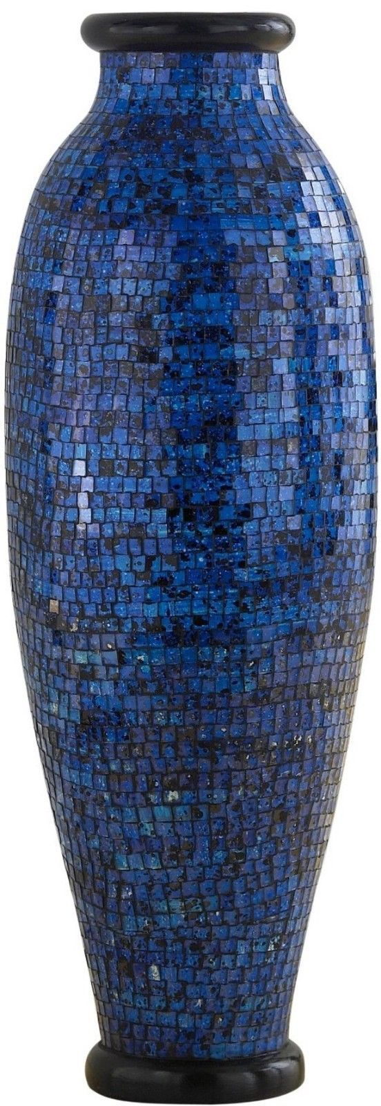 Danannstore Tall Flower Floor Vase Art Blue Decor Mosaic pertaining to measurements 552 X 1600