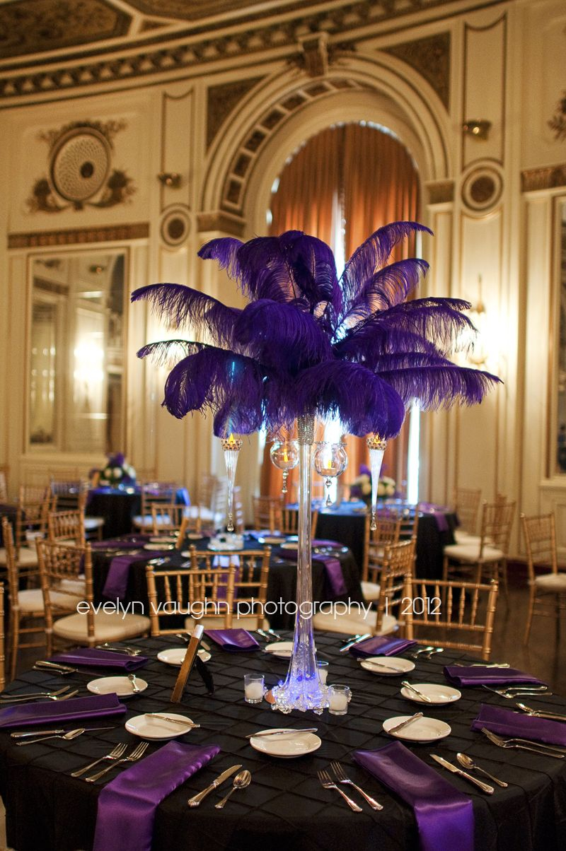 Dark Purple Ostrich Feathers In A Tall Vase Look Beautiful with regard to sizing 800 X 1204